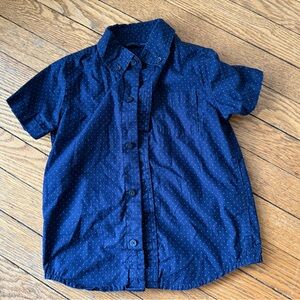 Janie and Jack Navy Button Down Shirt - Size 3